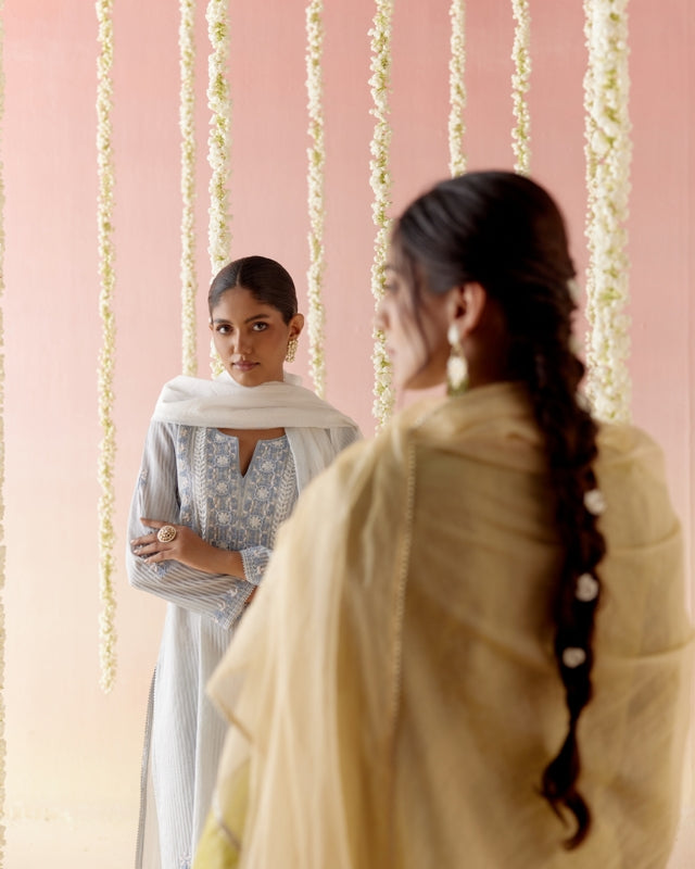 Whispering White Dupatta