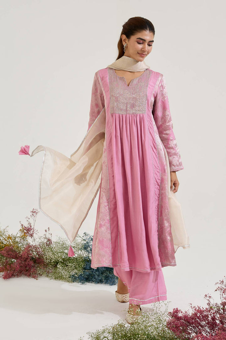 Lilac Gold Dupatta