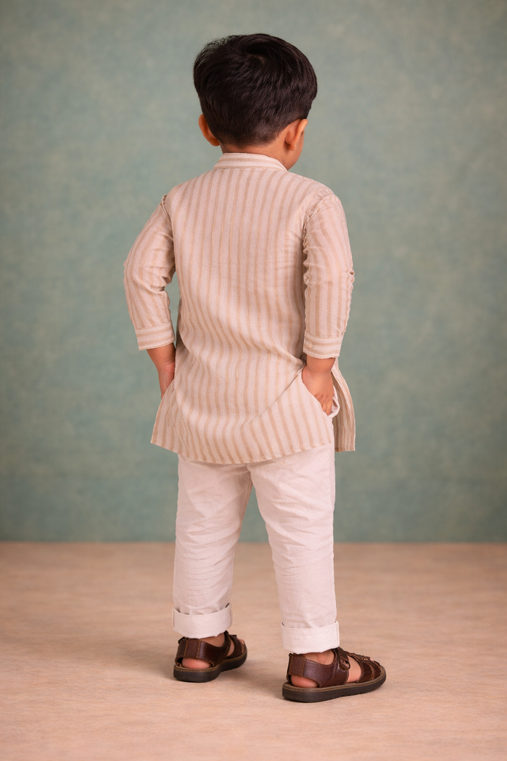Boys Mousse Stripe Kurta Set