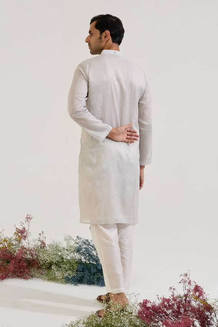 Blue Zari Charm Kurta