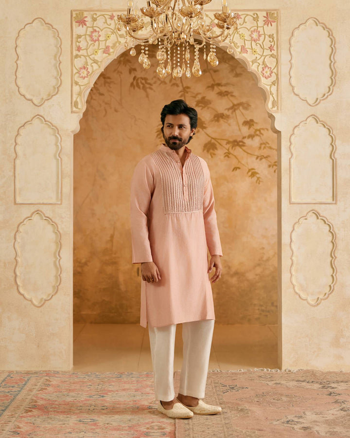 Old Pink Silk Kurta