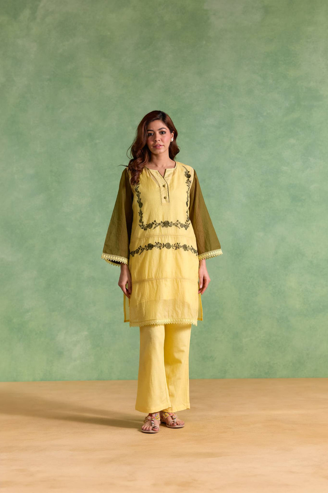 Sun Petal Embroidered Co-ord Set