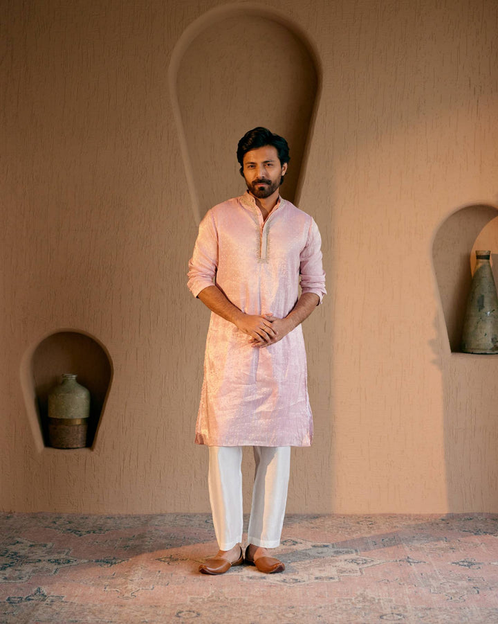 Lilac Dori Brocade Kurta