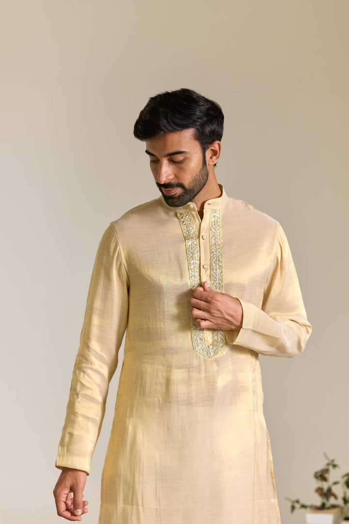 Gold Gota Tissue Kurta