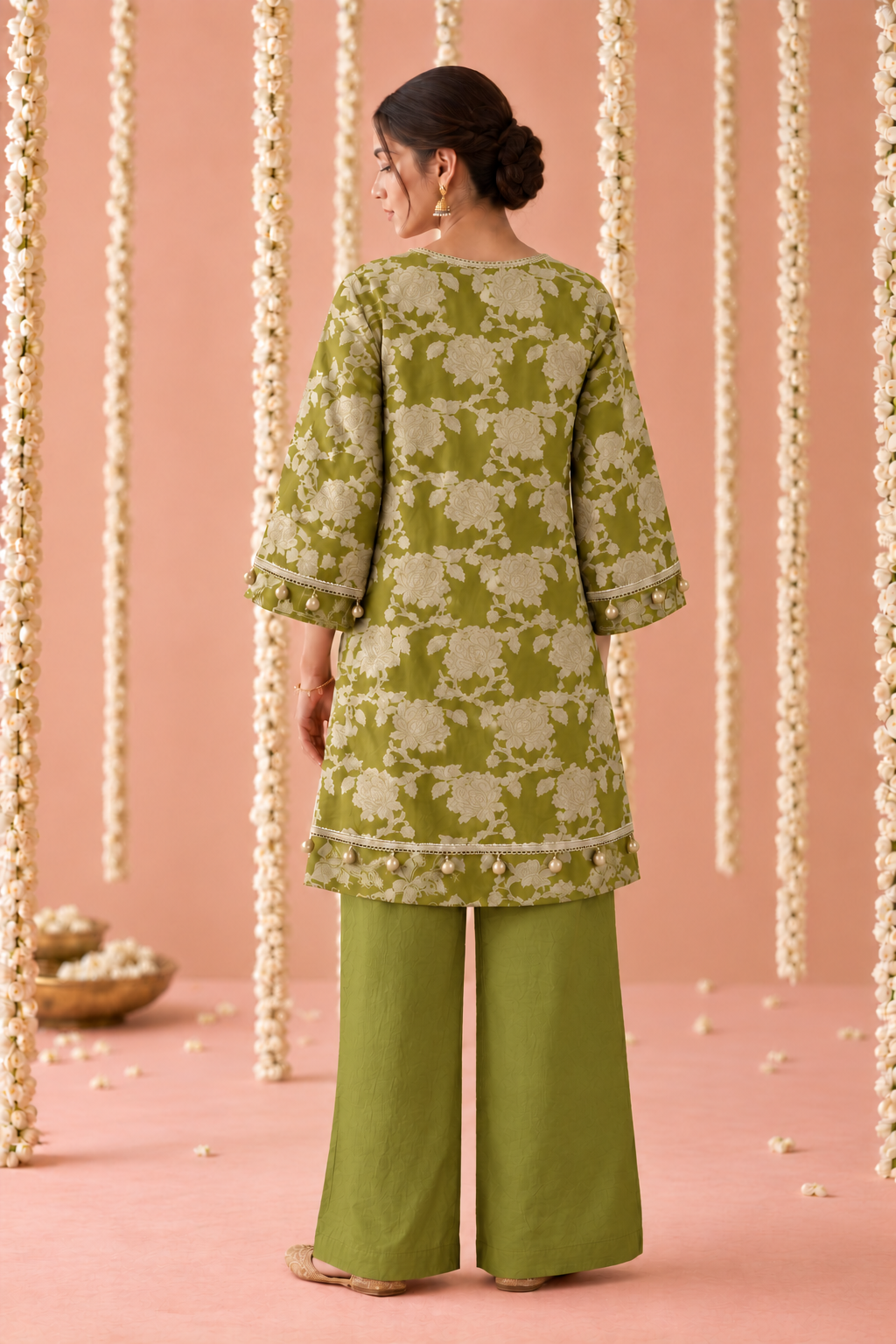 Meadow Jaal Chanderi Brocade Kurta Set with Dupatta - Set of 3