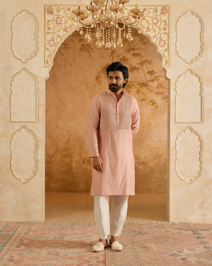 Old Pink Silk Kurta