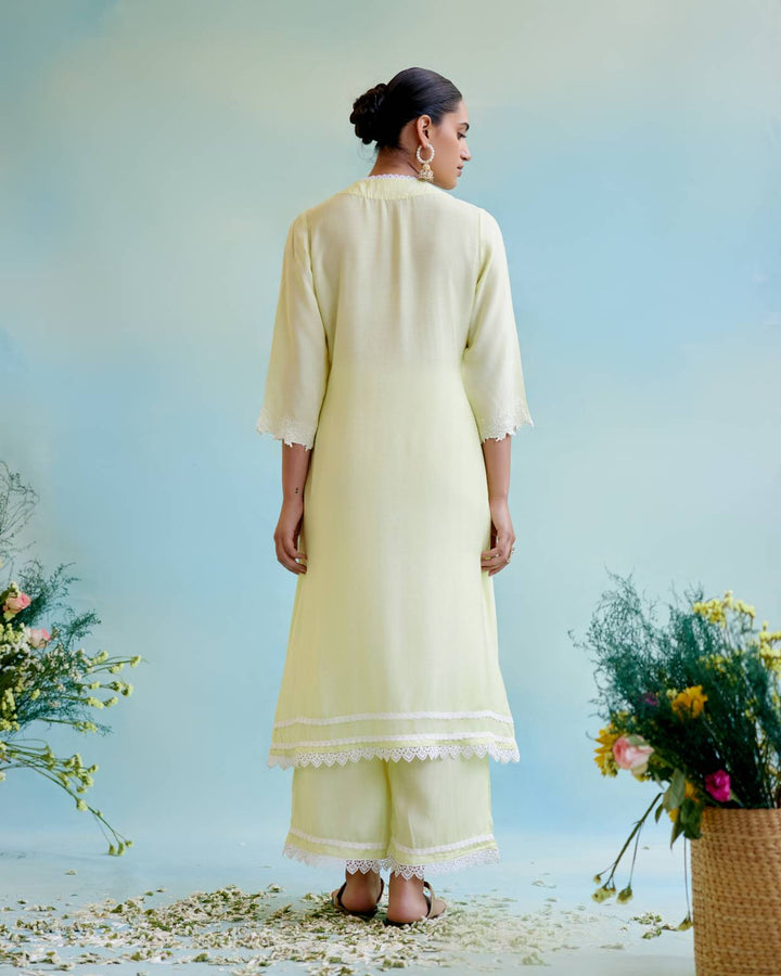 Sunny Lime Pearl Kurta