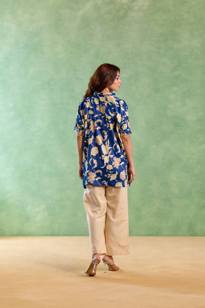 Blue Blossom Pearl Top