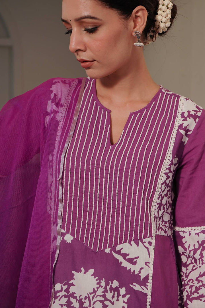 Periwinkle Charm Kurta for women