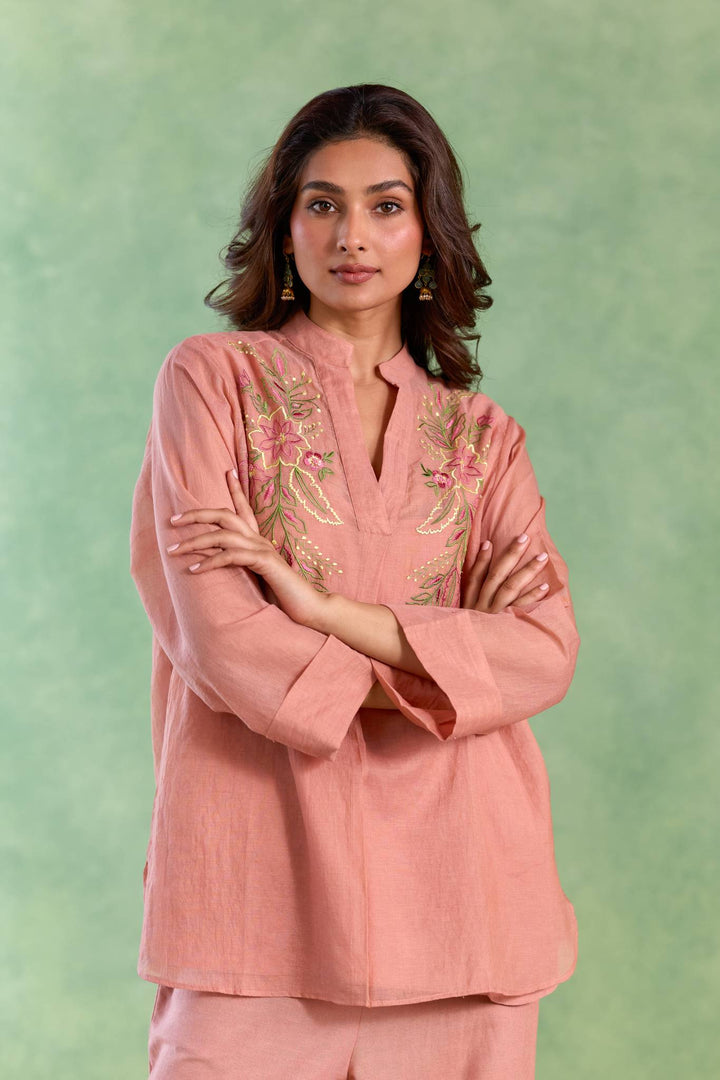 Old Lotus Embroidered Co-ord Set