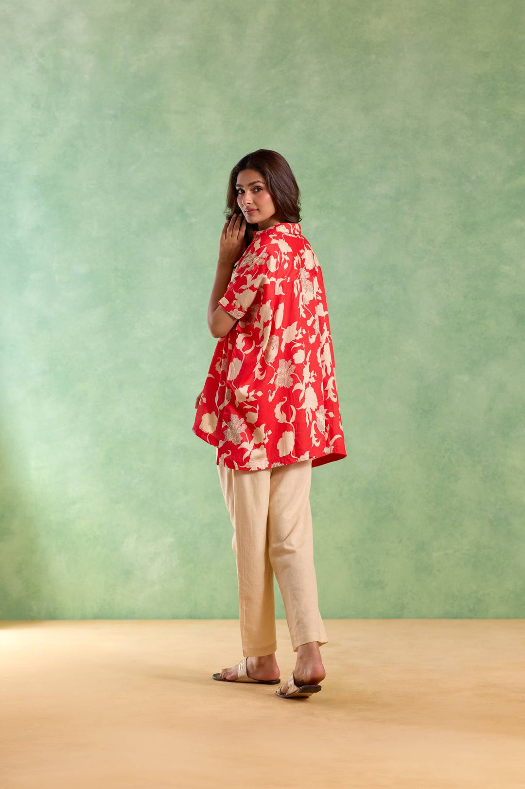 Red Blossom Pearl Co-ord Set