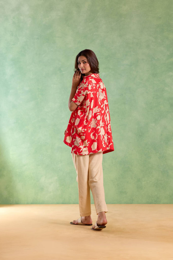 Red Blossom Pearl Co-ord Set