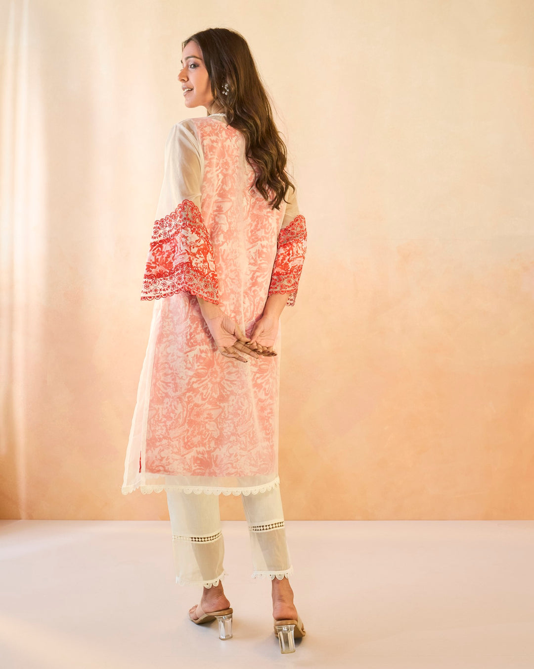 Rose Floral Embroidered Kurta