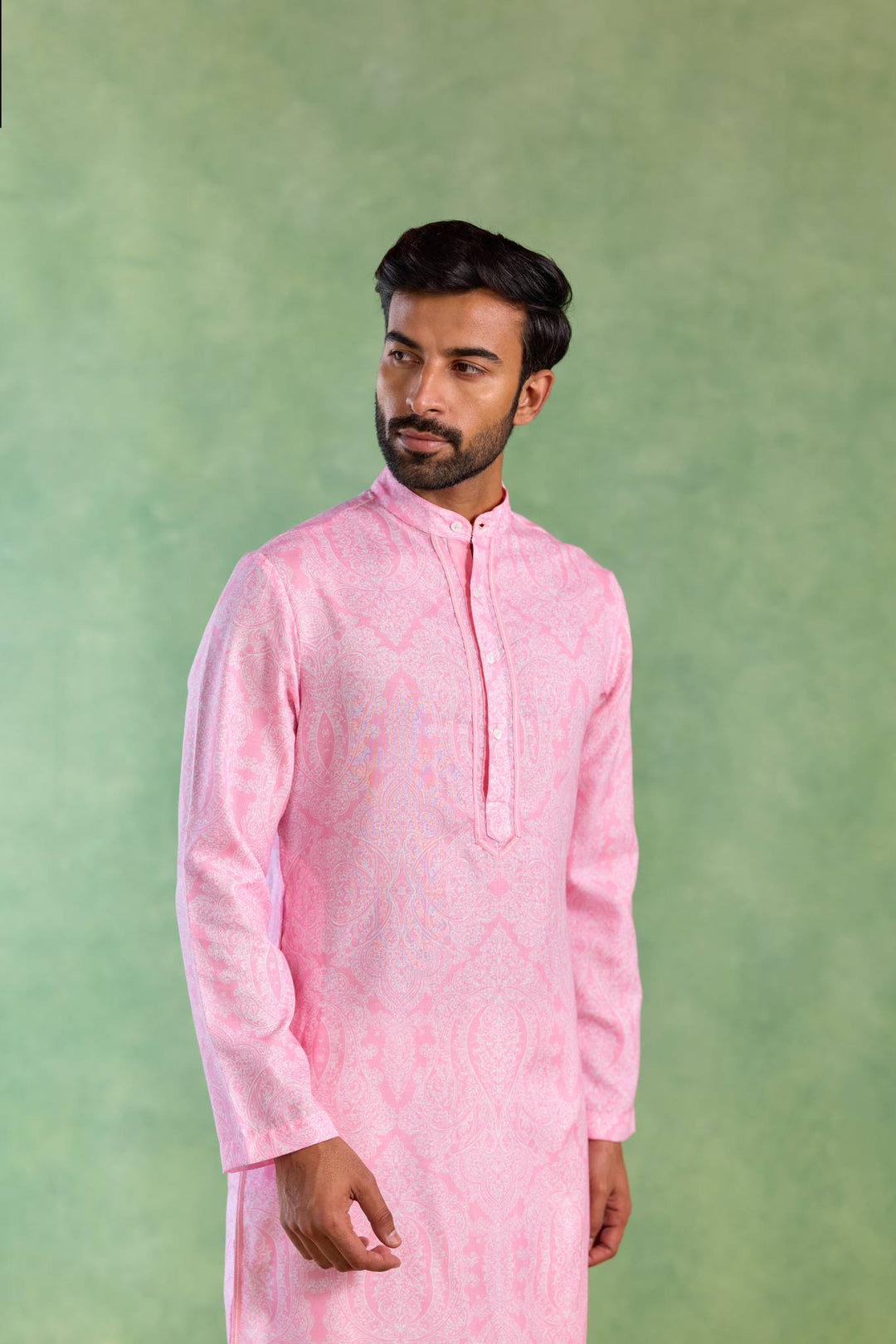 Pink Petal Yoke Kurta