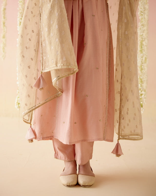 Petunia Peach Gold Dupatta