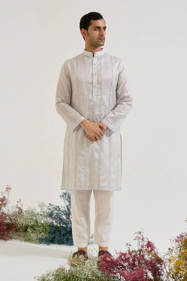 Blue Zari Charm Kurta