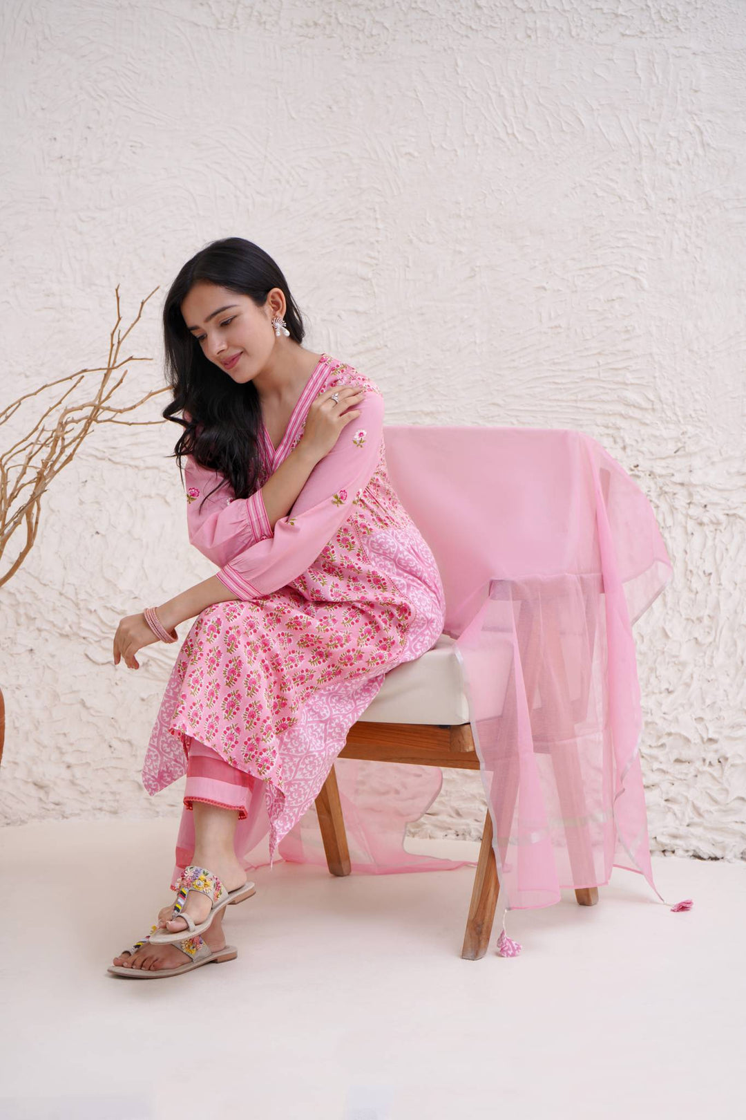 Petunia pink kurta 