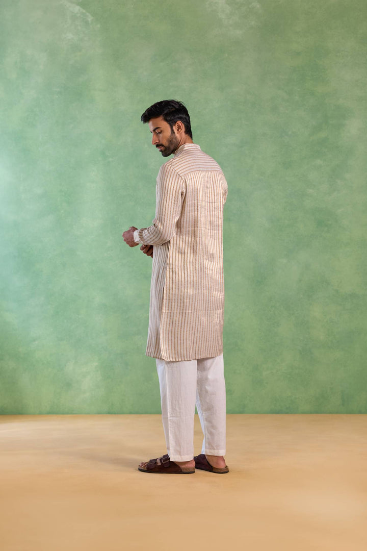 Mousse Stripe Loopi Kurta with Narrow Pants
