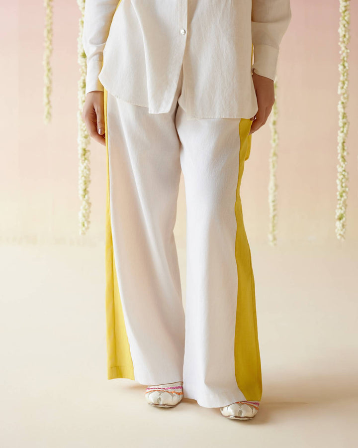 Sunlit Khadi Colorblocked Coord Set