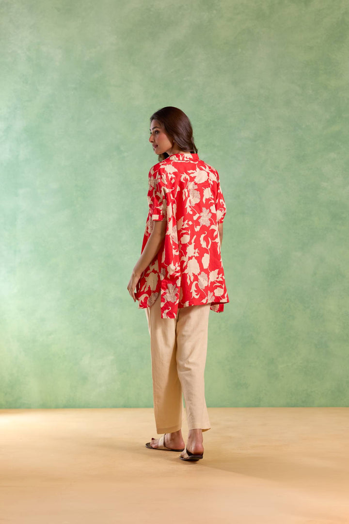 Red Blossom Pearl Co-ord Set