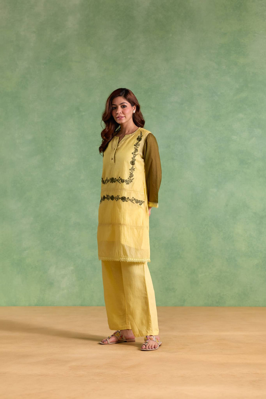 Sun Petal Embroidered Co-ord Set