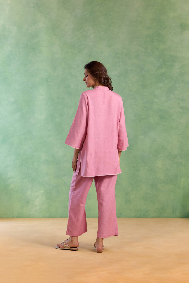 Blush Bloom Embroidered Co-ord Set