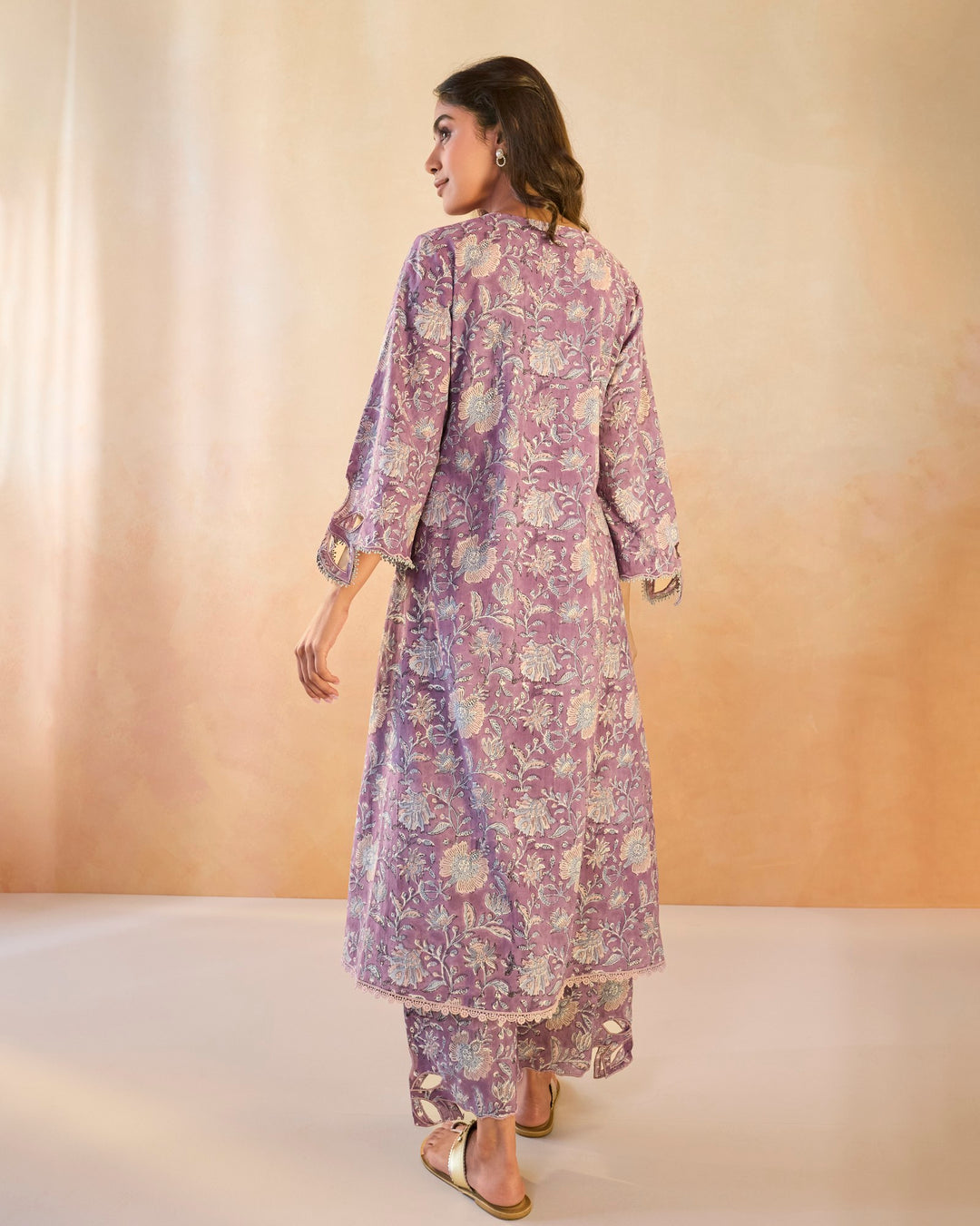 Mauve Chintz Cutwork Kurta