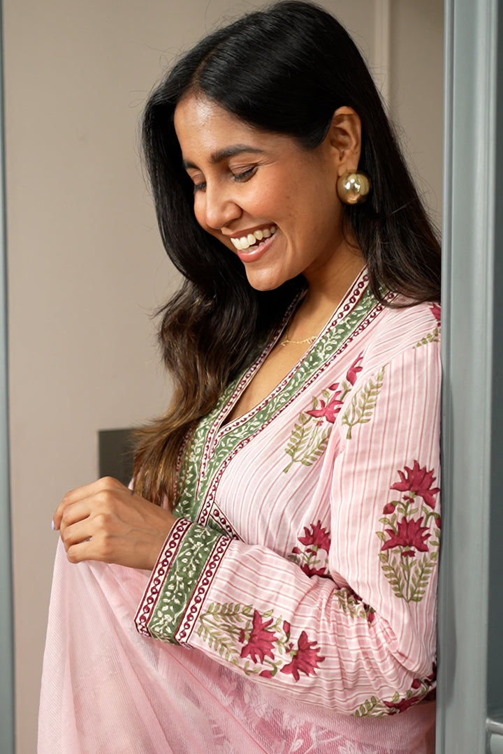 rose pink kurta