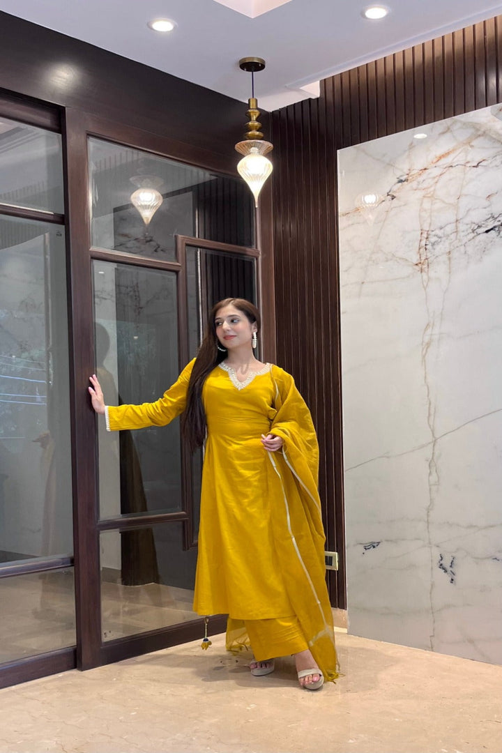 Gold Cashmere Kurta - Aashna Rai