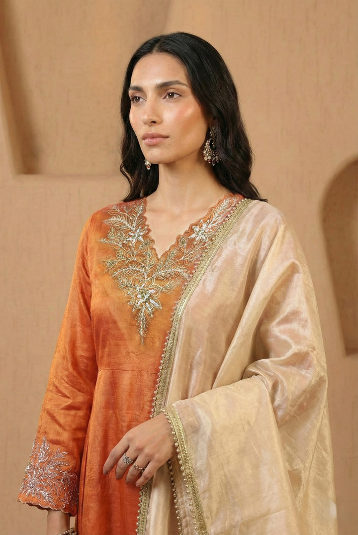 Amber Gold Zari Dupatta