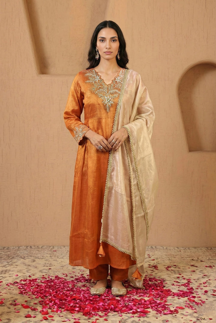 Amber Gold Zari Dupatta