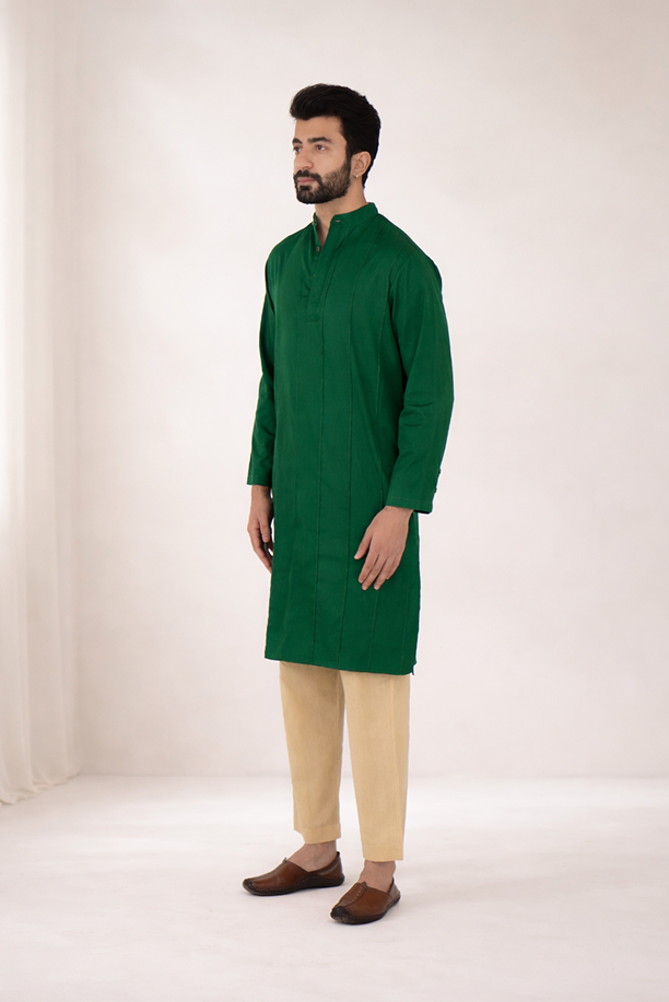 Emerald Pintuck Kurta Set