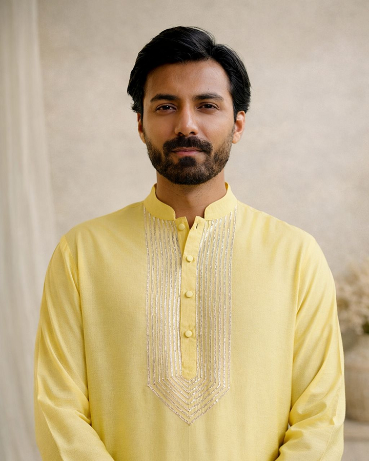 Sunshine Glow Gota Kurta