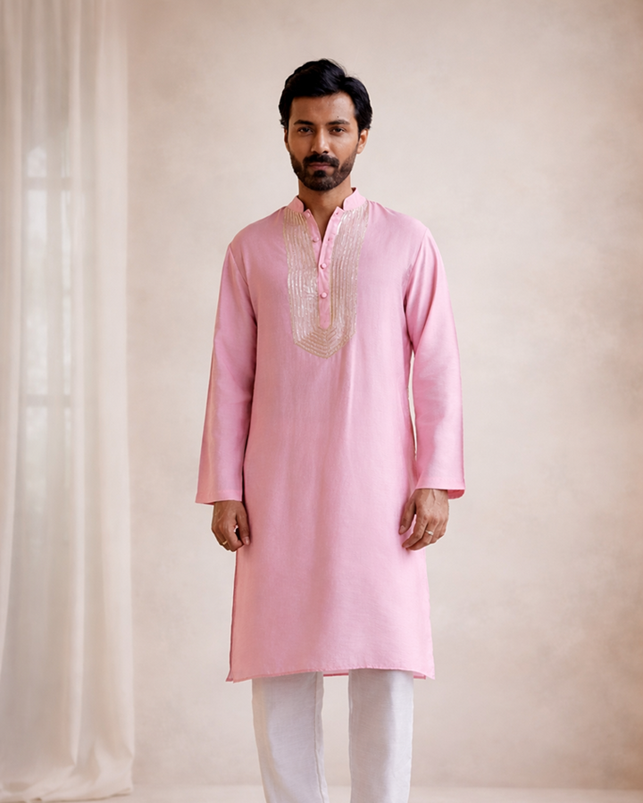 Rosy Glow Gota Kurta