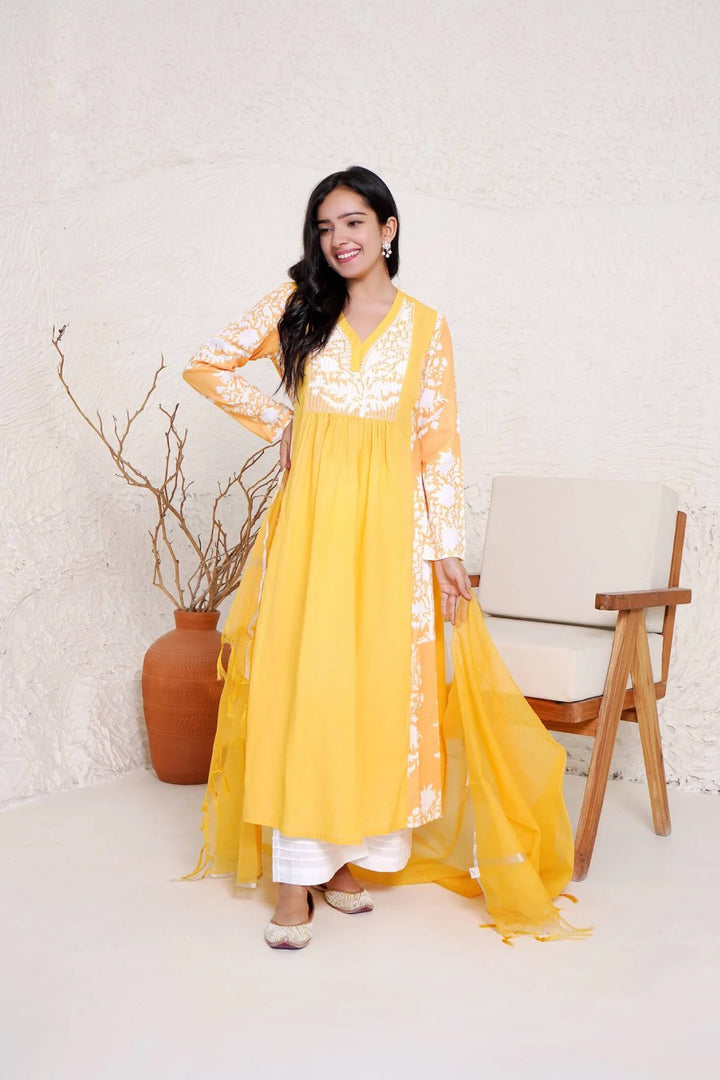 yellow colour kurta