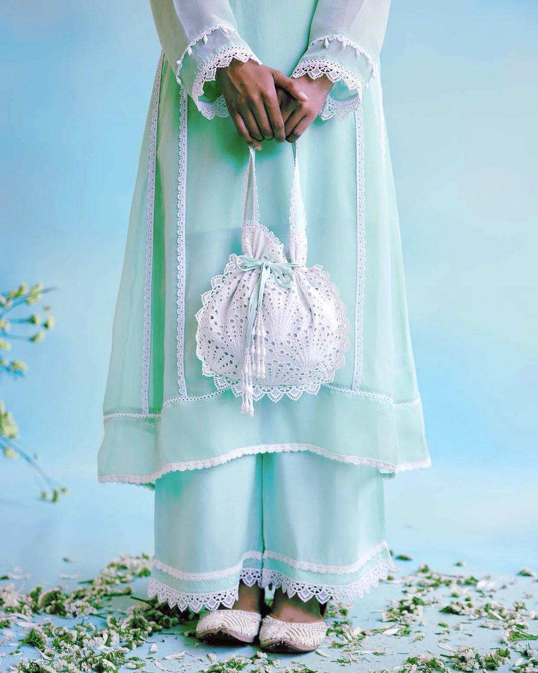 Pairing of Dreamy Blue Anarkali Kurta with Kurta Set Look